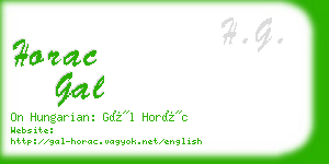 horac gal business card